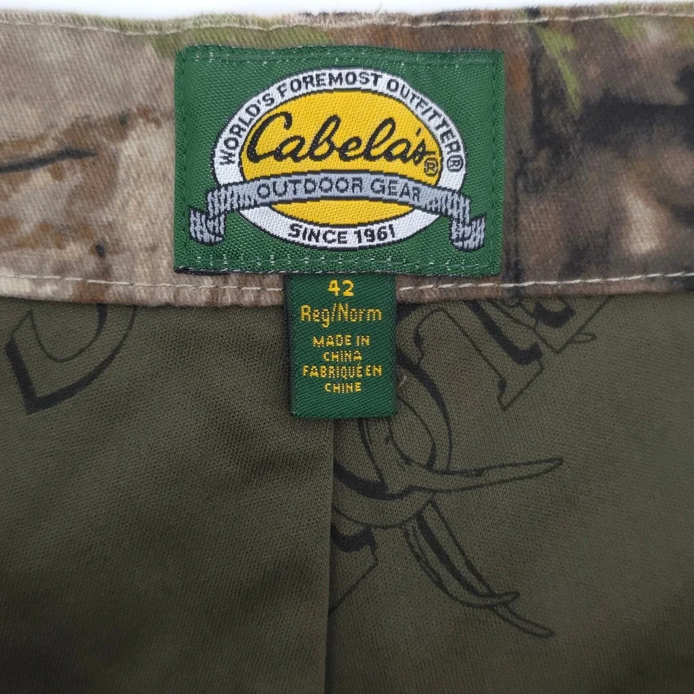 Cabelas Mens Cargo Pants Zonz Woodlands Camo 42 Reg‎ Brown Hunting Tactical